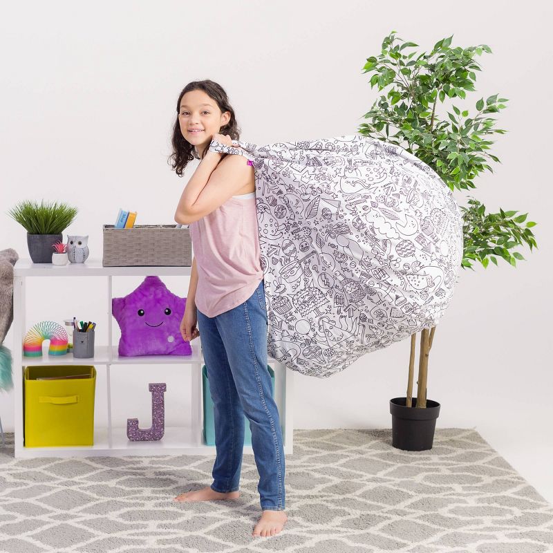 Stuffed Animal Storage Bean Bag Chair Cover for Kids' - Posh Creations, 5 of 9