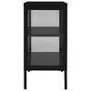 vidaXL Sideboard Black 27.6 in.x13.8 in.x27.6 in. Steel and Glass - 4 of 4