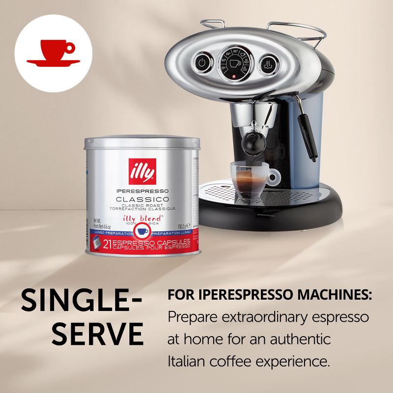 illy IperEspresso 100% Arabica Lungo Medium Roast Coffee - Espresso Capsules - 21ct, 4 of 12
