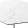 31.50"Modern Octagonal Coffee Table with MDF Table Top or Marble Table Top,Metal Base, for Dining Room - 4 of 4