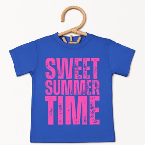 The Juniper Shop Sweet Summer Time Block Distressed Toddler Short Sleeve Tee - 1 of 4