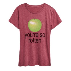 Women's - Instant Message - You're So Rotten Short Sleeve Graphic T-Shirt - 1 of 4
