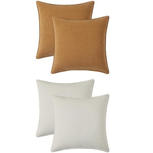 REGALWOVEN 4 Pcs Solid Chenille Soft Couch Throw Pillow Covers for Sofa Living Room Home Decor 16 x 16 Inch - 1 of 4