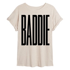Women's - Instant Message - Baddie Oversized Graphic T-Shirt - 1 of 4