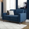 Taliyah Loveseat 2 Seater Sofa Blue Velvet - Room & Joy : Target