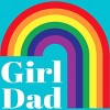 Adult Design By Humans Father's Day Girl Dad Pride Rainbow By KangThien T-Shirt - 2 of 2