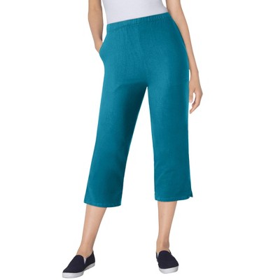 Woman Within Women's Plus Size Capri Fineline Denim Jean