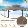 Tangkula 11 x 5 FT Grill BBQ Gazebo w/ Side Awning Double-Tiered Top 2 Side Shelves - 4 of 4