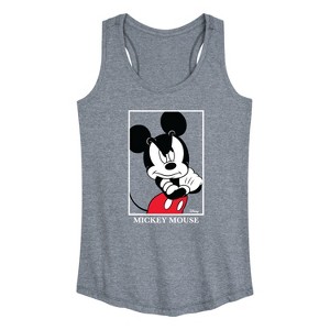 Women's - Disney - Mad Mickey Graphic Racerback Tank : Target