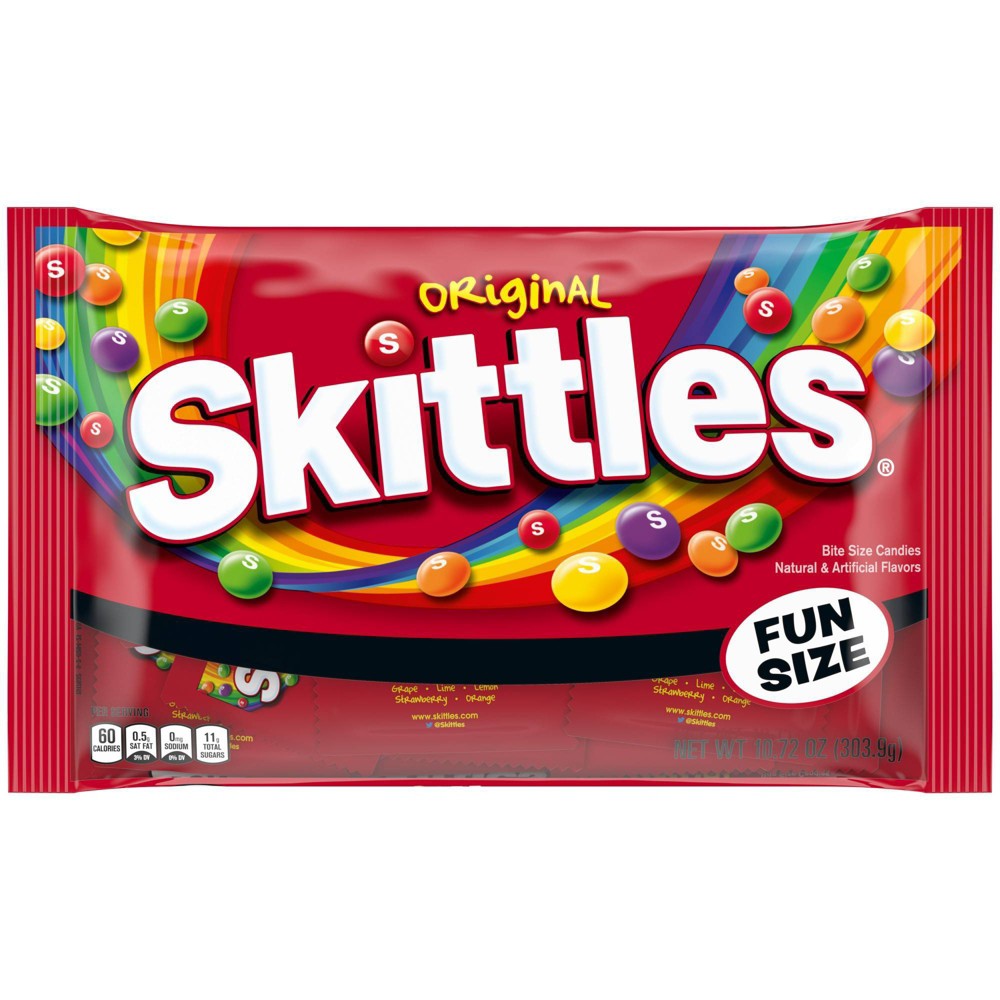 UPC 022000123169 product image for SKITTLES Original Halloween Chewy Candy Fun Size Bag - 10.72oz | upcitemdb.com