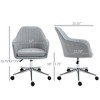 Kumasinova Mid-Back Home Office Chair,Swivel Desk Chair Task Chair with Tub Shape Desig for Living Room,Bedroom,Study Room - 3 of 4