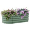 Okak 16.5"H/12"H Galvanized Raised Garden Bed Kit, Elevated Outdoor Planter Box with Safety Edging, Easy DIY for Flowers, Herbs, Vegetables - 2 of 4