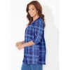Catherines Women's Plus Size Easy Fit 3/4-Sleeve Scoopneck Tunic - 4 of 4