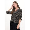 WEST K Women's Alexa Surplice V-Neck Rolltab Blouse - 2 of 4