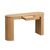 GDFStudio Ylina Modern Striped Console Table With Drawer - 4 of 4