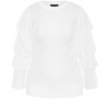 Women's Plus Size Estelle Sweater - cream | CITY CHIC - image 4 of 4