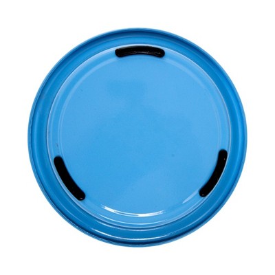 Set of 2 Blue Non-Slip Stainless Steel Dog Bowls