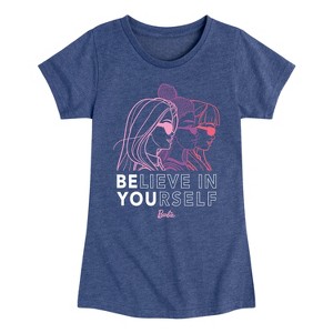 Girls' - Barbie - Believe In Yourself Fitted Short Sleeve Graphic T-Shirt - 1 of 4