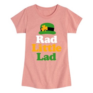 Girls' - Instant Message - St. Patrick's Day Rad Little Lad Fitted Short Sleeve Graphic T-Shirt - 1 of 4