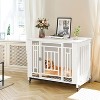 QuestaPack Dog Crate Furniture, 31.9" Heavy Duty Dog Cage, Wooden Side End Table with Wheels - 3 of 4