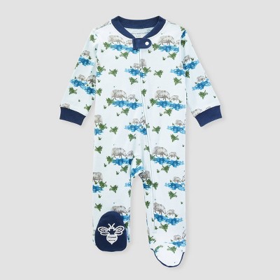 Burt's Bees Baby® Boys' Happy Hippos Sleep N' Play - Navy Blue Newborn