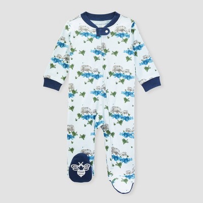 Image of Burt's Bees Baby® Boys' Happy Hippos Sleep N' Play - Navy Blue 0-3M