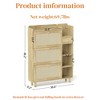 RISOKEYS 3 Rattan Flip Drawers Shoe Cabinet, Narrow Shoe Cabinet Storage for Entryway，Hidden Shoe Rack Organizer Cabinet, - 3 of 4