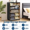5 Drawers Dresser for Bedroom, 46" Tall Modern Chest of Drawers with Vintage Circle Handle w/Curved Profile Design, Wood Dresser for Bedroom - 2 of 4