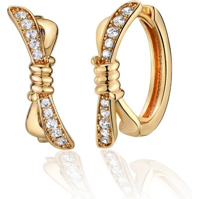 Cubic Zirconia Huggie Earrings 14k Gold Plated Tiny Earrings Small Huggie Hoop Earrings Simple Lightweight Hoops Gift for Women