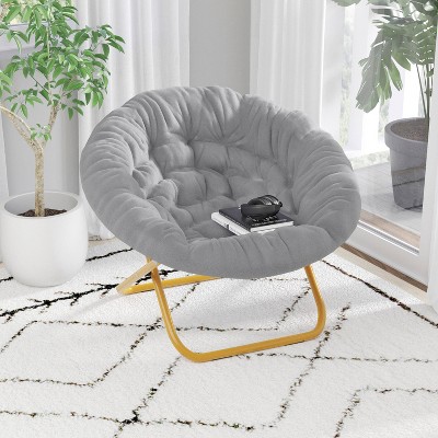 Alamont 38" Portable Folding Saucer Moon Chair