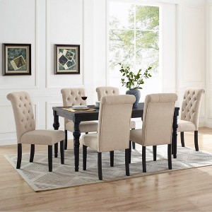 7-Piece Dining Set with Turned-Leg Table and 6 Chairs - 1 of 4