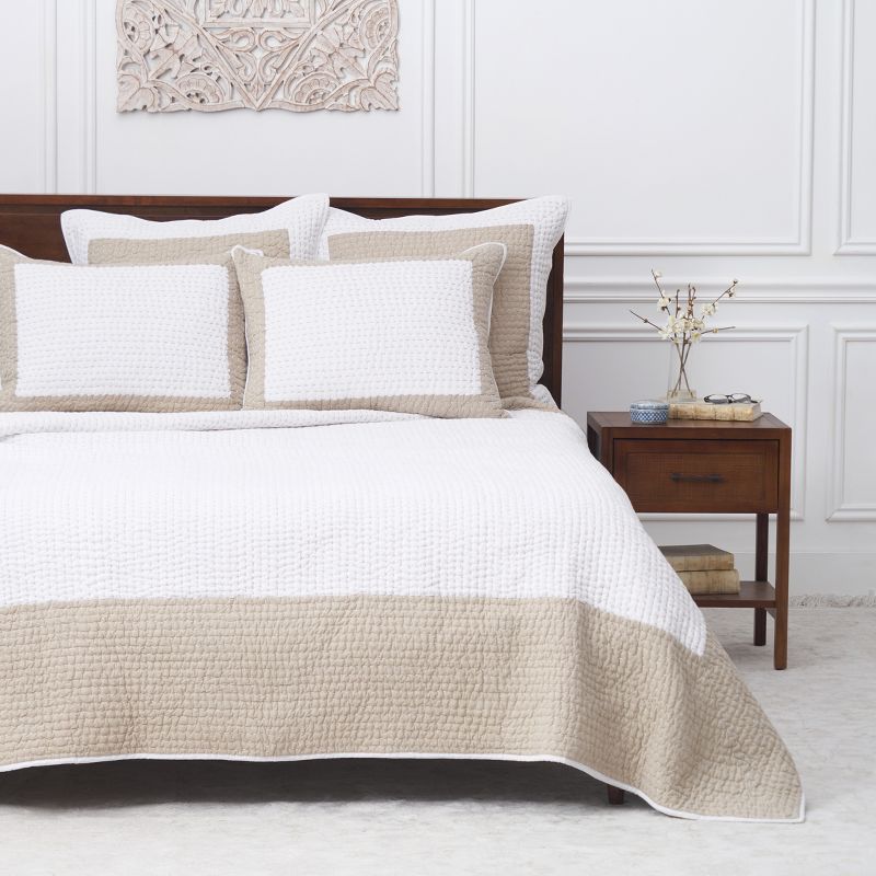 EY Essentials Tamia Natural Bedding Quilt Collection, 2 of 4