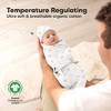 3-Pack Organic Baby Swaddle Sleep Sacks with Knot Hats, Newborn Baby Swaddles Wrap 0-3 Months, Ergonomic Wearable Blanket - 4 of 4