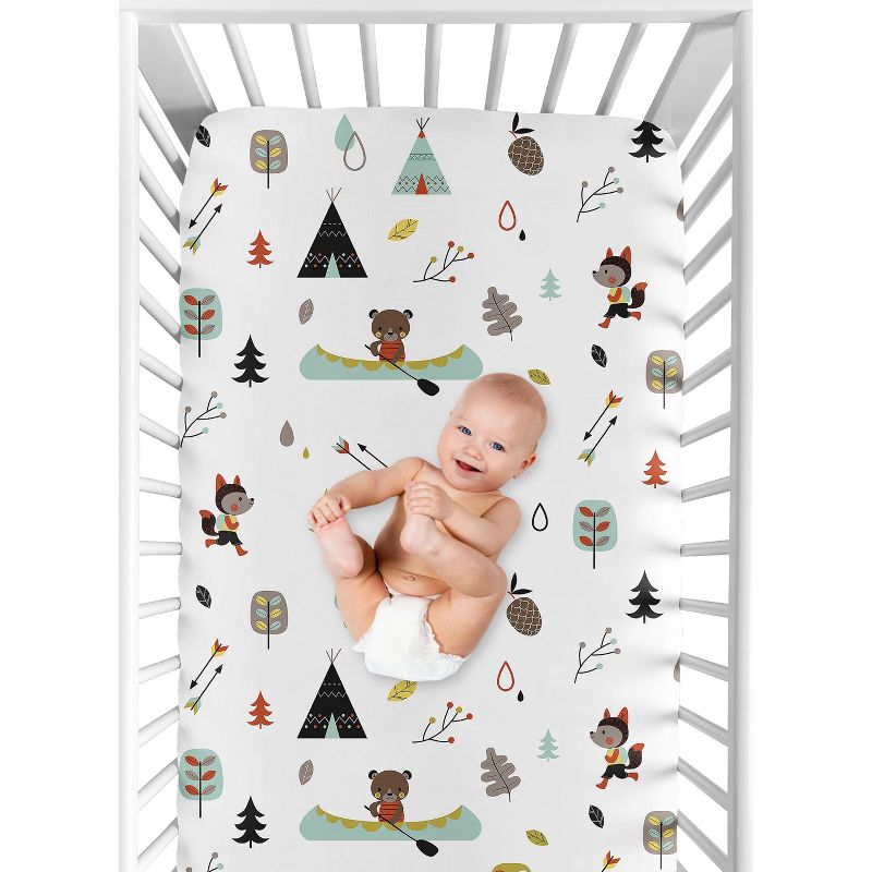 Sweet Jojo Designs Gender Neutral Unisex Baby Fitted Crib Sheet Outdoor Adventure Multicolor, 5 of 8