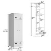 NicBex 70.47"H Armoire Wardrobe Closet Storage Cabinet with Double Doors & Shelves & Drawer for Bedroom - 3 of 4