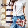 Signare USA Poppy Red Floral Hip Length Shoulder Bag - 4 of 4