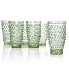 Gibson 6 Piece Hobnail Handmade Glass Tumbler Set in Tinted Green - 2 of 4