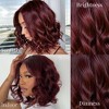 Jessie's Wig 12-14 Inch Glueless Pull Go 99J Red Wavy Short Bob Wig With Curtain Bangs 13x5/6x5 Pre Cut Lace - 4 of 4