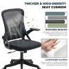 Ergonomic Office Chair with Flip-Up Armrests & Lumbar Support – Adjustable Swivel Desk Chair with Padded Seat, Mesh Back (Black) - 3 of 4