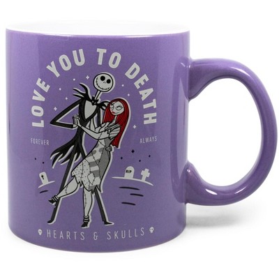 Silver Buffalo The Nightmare Before Christmas "Love You To Death" Ceramic Mug | Holds 20 Ounces