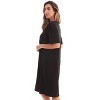 Just Love Womens Nightgown - Short Sleeve Henley Oversized Sleepwear Gown - 2 of 3