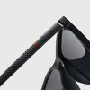 Anna-Kaci  Unisex Square Polarized Lightweight UV Protection Sunglasses - Black Frame - Black Lens - 3 of 4