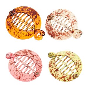 Unique Bargains Fashion Round Fish Shape Hair Clips 4 Pcs - 1 of 4