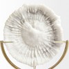 HomeRoots 15" Gold and White Metal and Resin Tabletop Sculpture - 4 of 4