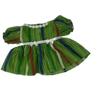 Doll Clothes Superstore Green Stripe Dress Fits Large Baby Dolls And Stuffed Animals - 1 of 4
