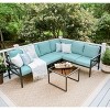 Leisure Made Blakely 5pc Aluminum Sectional in Spa Blue Fabric - 2 of 4