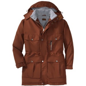 Boulder Creek by KingSize Men's Big & Tall Fleece-Lined Parka With Detachable Hood And 6 Pockets - 1 of 4