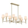 Uttermost Arques 8 Light Linear Chandelier 48 Inch Wide Iron Fabric and Crystal - 3 of 4