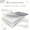 Aoibox Cube Storage Baskets 6 Pack 11x11 Inch Foldable Fabric Bins with Leather Handles for Closet Shelf Nursery White Gray - 3 of 4