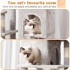 Cat Tree with Large Platform, Multi-Level Cat Tower with 2 Caves, Cat Condo with 6 Sisal Scratching Posts, Top Perch and Hammock - 4 of 4